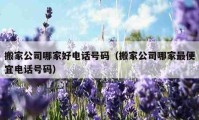 搬家公司哪家好电话号码（搬家公司哪家最便宜电话号码）