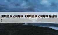 深圳搬家公司哪家（深圳搬家公司哪家有经验）