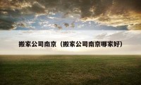 搬家公司南京（搬家公司南京哪家好）