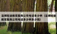 淄博短途搬家服务公司电话多少啊（淄博短途搬家服务公司电话多少啊多少钱）