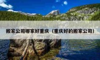 搬家公司哪家好重庆（重庆好的搬家公司）