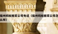 福州蚂蚁搬家公司电话（福州蚂蚁搬家公司怎么样）