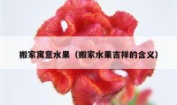 搬家寓意水果（搬家水果吉祥的含义）