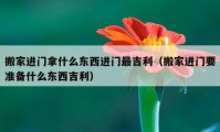 搬家进门拿什么东西进门最吉利（搬家进门要准备什么东西吉利）