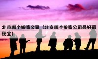 北京哪个搬家公司（北京哪个搬家公司最好最便宜）