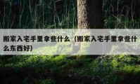 搬家入宅手里拿些什么（搬家入宅手里拿些什么东西好）