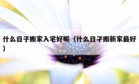 什么日子搬家入宅好呢（什么日孑搬新家最好）