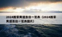 2024搬家黄道吉日一览表（2024搬家黄道吉日一览表图片）