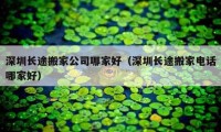 深圳长途搬家公司哪家好（深圳长途搬家电话哪家好）