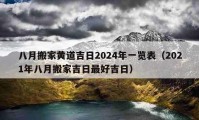 八月搬家黄道吉日2024年一览表（2021年八月搬家吉日最好吉日）