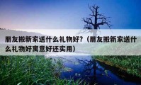 朋友搬新家送什么礼物好?（朋友搬新家送什么礼物好寓意好还实用）