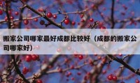 搬家公司哪家最好成都比较好（成都的搬家公司哪家好）