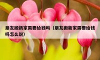 朋友搬新家需要给钱吗（朋友搬新家需要给钱吗怎么说）