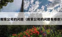 搬家公司的问题（搬家公司的问题有哪些）