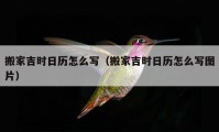 搬家吉时日历怎么写（搬家吉时日历怎么写图片）