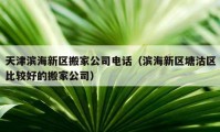 天津滨海新区搬家公司电话（滨海新区塘沽区比较好的搬家公司）