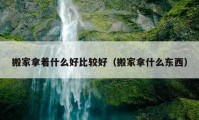 搬家拿着什么好比较好（搬家拿什么东西）