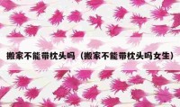 搬家不能带枕头吗（搬家不能带枕头吗女生）