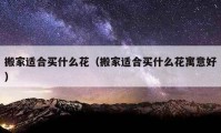 搬家适合买什么花（搬家适合买什么花寓意好）