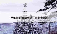 兄弟搬家公司电话（搬家电话）