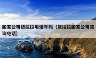 搬家公司货拉拉电话号码（货拉拉搬家公司咨询电话）