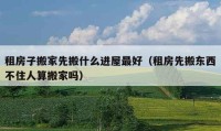 租房子搬家先搬什么进屋最好（租房先搬东西不住人算搬家吗）