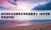 哈尔滨松北区搬家公司电话是多少（哈尔滨搬家电话号码）